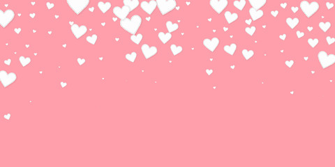 White heart love confettis. Valentine's day fallin