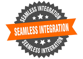 seamless integration sign. seamless integration circular band label. round seamless integration sticker