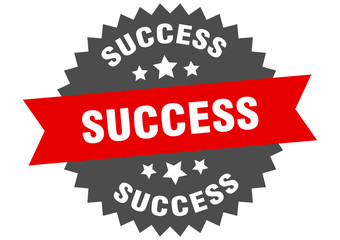 success sign. success circular band label. round success sticker