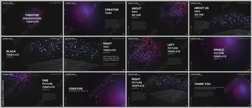 Wall mural presentation design vector template, multipurpose template for presentation slide, flyer, brochure c