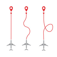 Airplane. The location of the aircraft. Vector illustration