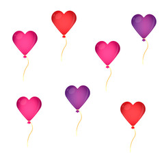 Plakat Balloons heart. Background of hearts. Valentine's day