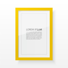 Yellow Vector frame for image and text