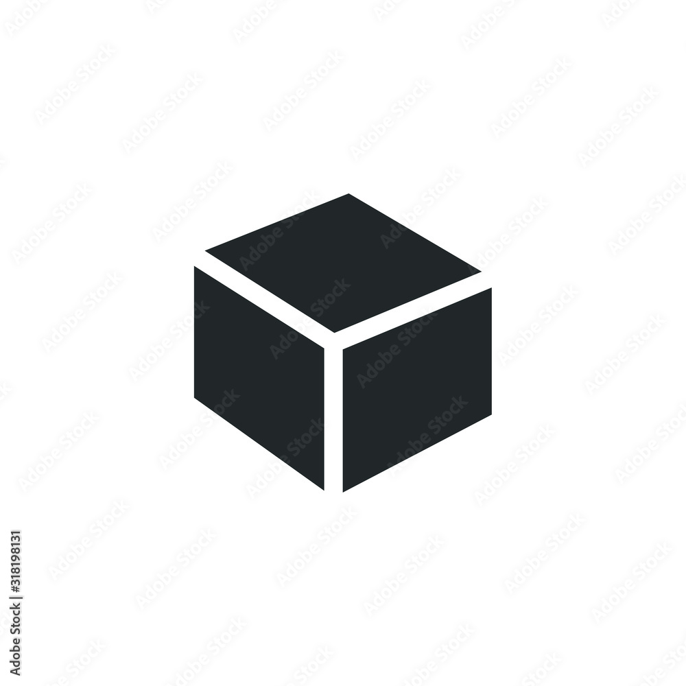 Leinwandbilder box icon template color editable. box symbol vector sign isolated on white background illustration f