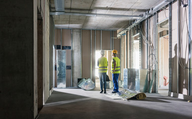Interior construction works in a building - 318198163