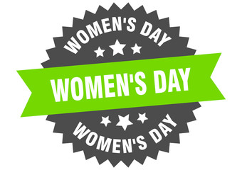 women's day sign. women's day circular band label. round women's day sticker