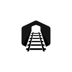 Railway logo , vector icon illustration