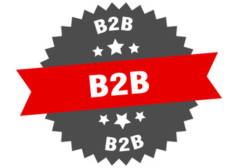 b2b sign. b2b circular band label. round b2b sticker