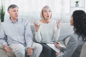 Elderly wife complains about her husband during session