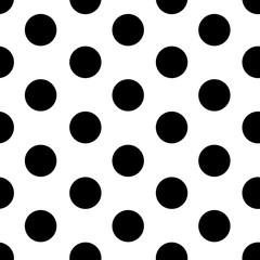 黒と白のドット　シームレスパターン