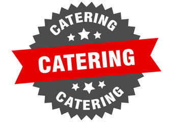 catering sign. catering circular band label. round catering sticker