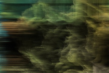 abstract background with digital broken noise and very dark green, pastel brown and dark khaki colors
