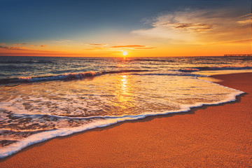 Beautiful sunrise over the sea