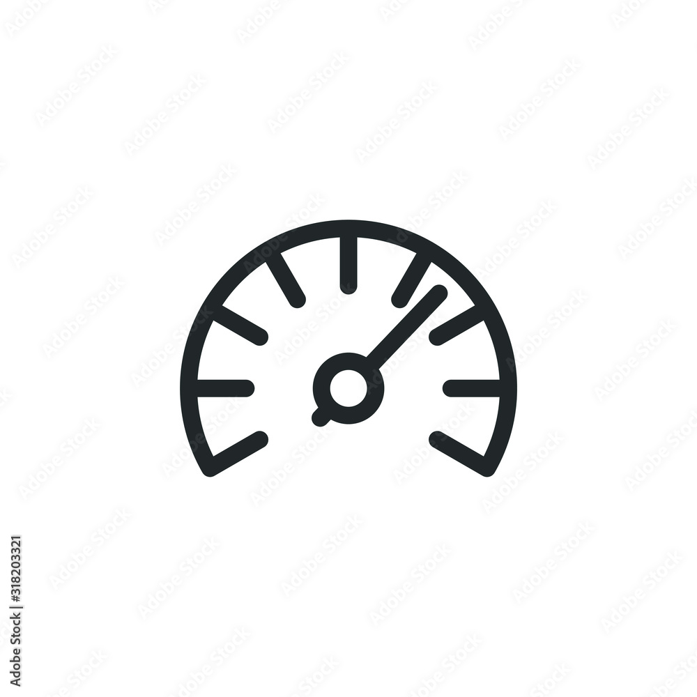 Leinwandbilder speed test internet measure icon template color editable. speedometer symbol vector sign isolated on