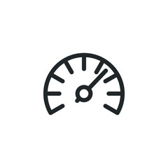 Speed test internet measure icon template color editable. Speedometer symbol vector sign isolated on white background illustration for graphic and web design.