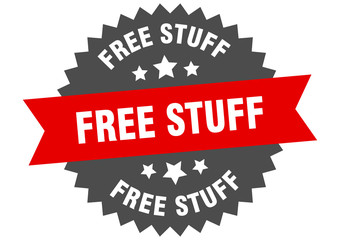 free stuff sign. free stuff circular band label. round free stuff sticker