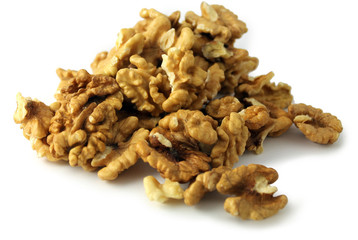 Walnuts isolated on white background