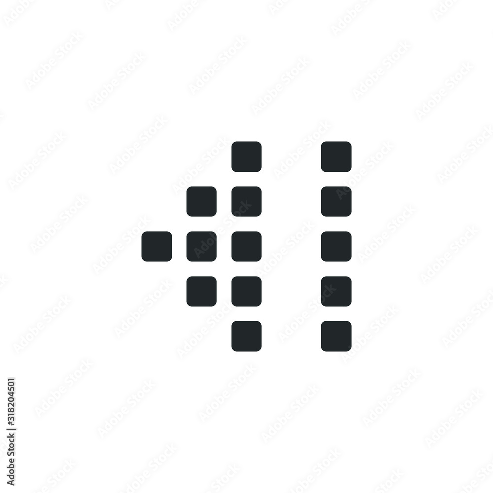 Aufkleber left black arrows icon template color editable. black arrow symbol vector sign isolated on white bac