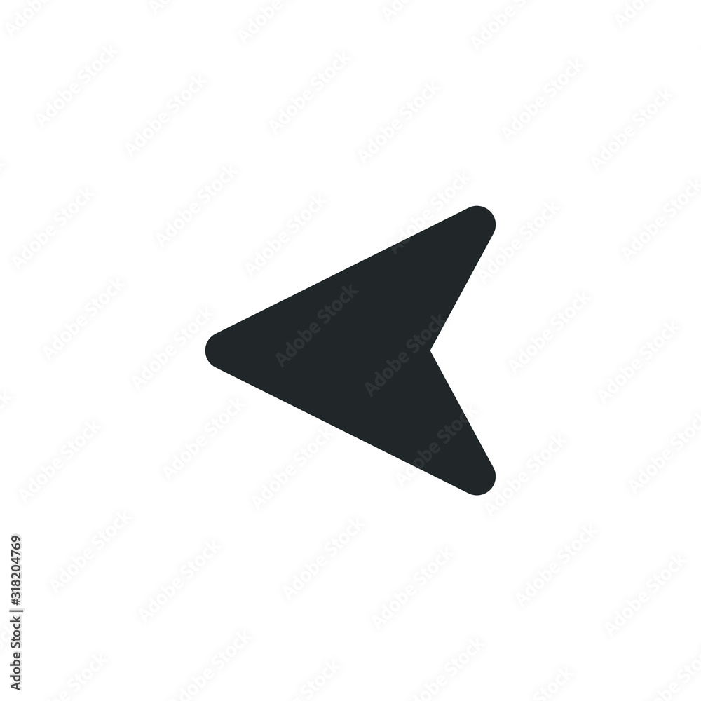 Aufkleber left black arrows icon template color editable. black arrow symbol vector sign isolated on white bac