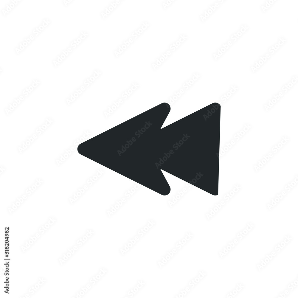 Aufkleber left black arrows icon template color editable. black arrow symbol vector sign isolated on white bac