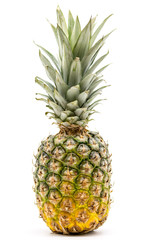 whole pineapple on white background