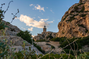 Fototapeta premium Cape Melagkavi Lighthouse also known as Cape Ireon Light