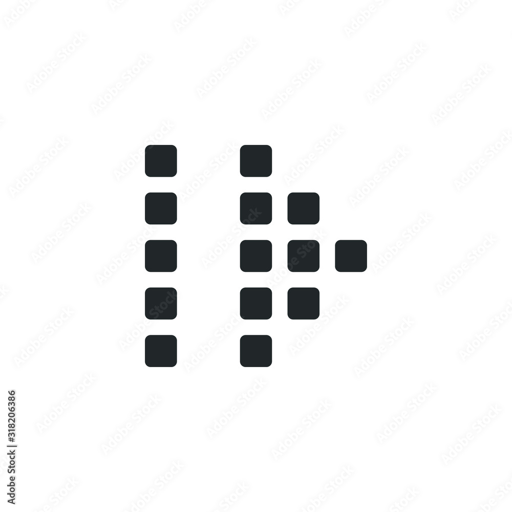 Poster Right black arrows icon template color editable. black arrow symbol vector sign isolated on white background illustration for graphic and web design.
