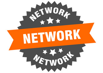 network sign. network circular band label. round network sticker