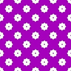 Seamless floral abstract pattern of repeating geometric shapes with texture, design for textile surface decor, fabric cover cover paper packaging on a background of bright magenta purple color