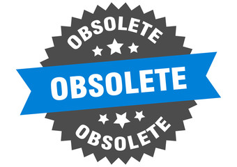 Fototapeta premium obsolete sign. obsolete circular band label. round obsolete sticker