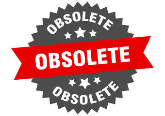 obsolete sign. obsolete circular band label. round obsolete sticker