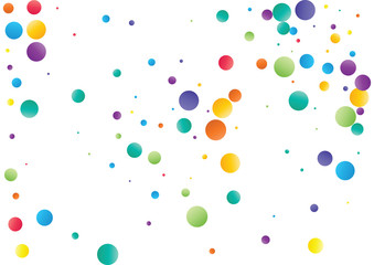 Festive color round confetti background. Abstract frame confetti texture for holiday, postcard, poster, website, carnivals, birthday and children's parties. Cover confetti mock-up. Wedding card layout