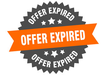 offer expired sign. offer expired circular band label. round offer expired sticker