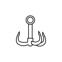 climbing, hook, equipment line icon on white background