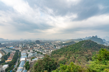 An aerial view of guilin city, guangxi province, China