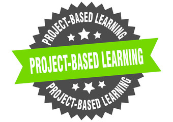 project-based learning sign. project-based learning circular band label. round project-based learning sticker