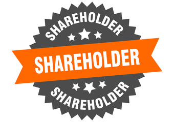 shareholder sign. shareholder circular band label. round shareholder sticker