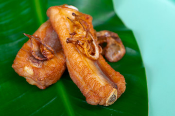 Delicious Chinese cuisine, onion and pork ribs