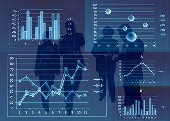 ビジネスイメージ　ファイナンシャルグラフ