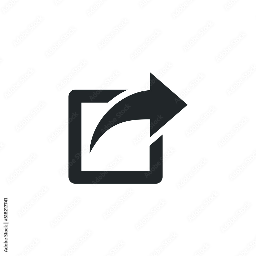 Poster Connection and share icon template color editable. share symbol vector sign isolated on white background illustration for graphic and web design.