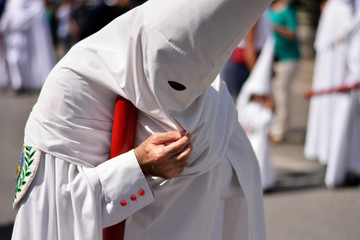 the hooded penitents in the processions