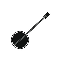 vector icon, banjo musical instrument shape