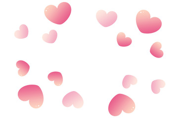 ハートフレーム　長方形　ピンク