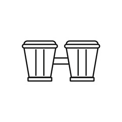 vector icon, musical bongos shape