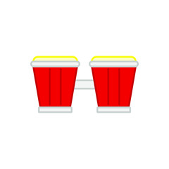 vector icon, musical bongos shape