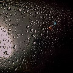 drops of water on glass