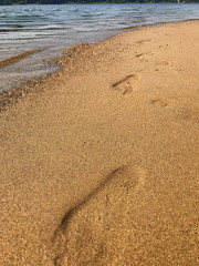 Sandy beaches on the Volga River.