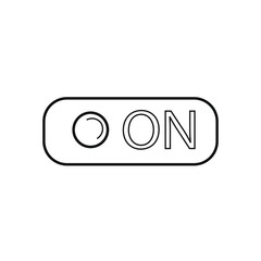 vector icon, rectangular shaped on button