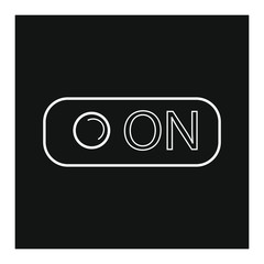 vector icon, rectangular shaped on button