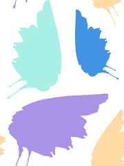 Watercolor pattern with beautiful butterflies background